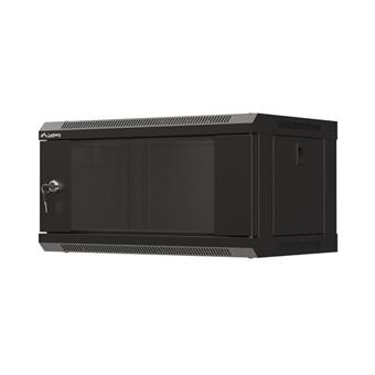 LANBERG RACKOVÁ SKŘÍŇ 19" NÁSTĚNNÁ 4U/540X350 (FLAT PACK) S PROSKLENÝMI DVEŘMI ČERNÁ