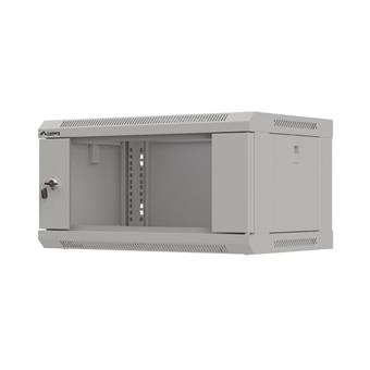 LANBERG RACKOVÁ SKŘÍŇ 19" NÁSTĚNNÁ 4U/540X350 (FLAT PACK) S PROSKLENÝMI DVEŘMI ŠEDÁ