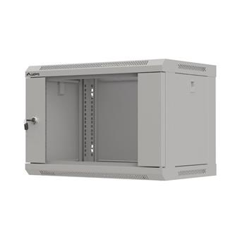 LANBERG 19" RACKOVÁ SKŘÍŇ PRO MONTÁŽ NA STĚNU 6U/540X350 (FLAT PACK) S PROSKLENÝMI DVEŘMI ŠEDÁ