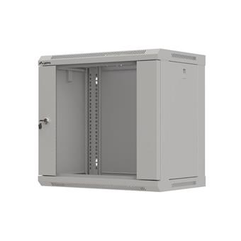 LANBERG 19" RACKOVÁ SKŘÍŇ PRO MONTÁŽ NA STĚNU 9U/540X350 (FLAT PACK) S PROSKLENÝMI DVEŘMI ŠEDÁ