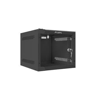 LANBERG RACKOVÁ SKŘÍŇ 10" NÁSTĚNNÁ 4U/280X310 (FLAT PACK) S PROSKLENÝMI DVEŘMI ČERNÁ