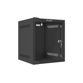 LANBERG RACKOVÁ SKŘÍŇ 10" PRO MONTÁŽ NA STĚNU 6U/280X310 (FLAT PACK) S PROSKLENÝMI DVEŘMI ČERNÁ
