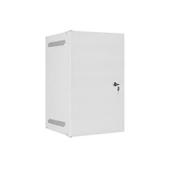 LANBERG RACKOVÁ SKŘÍŇ 10" PRO MONTÁŽ NA STĚNU 9U/280X310 PRO VLASTNÍ MONTÁŽ S KOVOVÝMI DVEŘMI ŠEDÁ