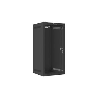 LANBERG RACKOVÁ SKŘÍŇ 10" NÁSTĚNNÁ 12U/280X310 (FLAT PACK) S PROSKLENÝMI DVEŘMI ČERNÁ