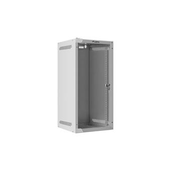 LANBERG RACKOVÁ SKŘÍŇ 10" NÁSTĚNNÁ 12U/280X310 (FLAT PACK) S PROSKLENÝMI DVEŘMI ŠEDÁ