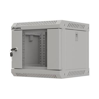 LANBERG RACKOVÁ SKŘÍŇ 10" NÁSTĚNNÁ 4U/300X300 (FLAT PACK) S PROSKLENÝMI DVEŘMI ŠEDÁ