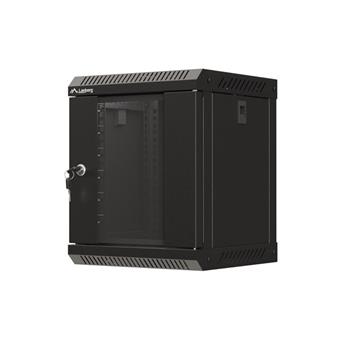 LANBERG RACKOVÁ SKŘÍŇ 10" PRO MONTÁŽ NA STĚNU 6U/300X300 (FLAT PACK) S PROSKLENÝMI DVEŘMI ČERNÁ