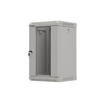 LANBERG RACKOVÁ SKŘÍŇ 10" NÁSTĚNNÁ 9U/300X300 (FLAT PACK) S PROSKLENÝMI DVEŘMI ŠEDÁ