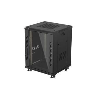 LANBERG INSTALAČNÍ RACK 19" 15U 600X600 ČERNÉ SKLENĚNÉ DVEŘE (PLOCHÉ BALENÍ)