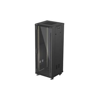 LANBERG 19" VOLNĚ STOJÍCÍ RACKOVÁ SKŘÍŇ 32U/600X600 (FLAT PACK) S PROSKLENÝMI DVEŘMI ČERNÁ