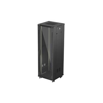 LANBERG 19" VOLNĚ STOJÍCÍ RACKOVÁ SKŘÍŇ 37U/600X600 (FLAT PACK) S PROSKLENÝMI DVEŘMI ČERNÁ