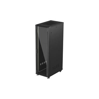 LANBERG INSTALAČNÍ SKŘÍŇOVÝ ROZVADĚČ 19" 42U 600X1000 ČERNÉ SKLENĚNÉ DVEŘE (PLOCHÉ BALENÍ)