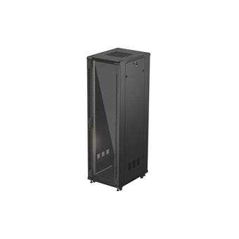 LANBERG 19" VOLNĚ STOJÍCÍ RACKOVÁ SKŘÍŇ 42U/600X800 (FLAT PACK) S PROSKLENÝMI DVEŘMI ČERNÁ