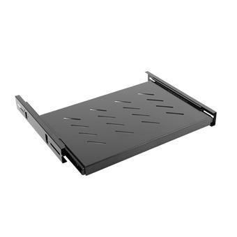 LANBERG 19" POSUVNÁ POLICE 1U/465X347MM MAX. NOSNOST DO 60 KG ČERNÁ