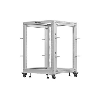 LANBERG OTEVŘENÝ RACK 19" 15U 600X600-1100 NASTAVITELNÝ ŠEDÝ
