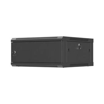 LANBERG NÁSTĚNNÁ INSTALAČNÍ SKŘÍŇ 19" 4U 600X600 ČERNÉ KOVOVÉ DVEŘE (PLOCHÉ BALENÍ)
