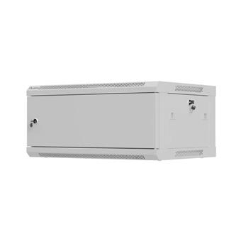 LANBERG NÁSTĚNNÁ INSTALAČNÍ SKŘÍŇ 19" 4U 600X450 ŠEDÁ KOVOVÁ DVÍŘKA (PLOCHÉ BALENÍ)