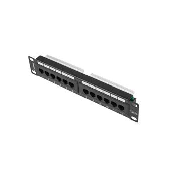 PATCH PANEL 12PORT 1U 10?? CAT.5E UTP ČIERNY LANBER