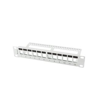 PATCH PANEL 12 PORTOV 1U S ORGANIZÉROM PRE KEYSTONE