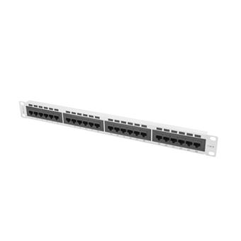 PATCH PANEL 24 PORTOV 1U 19?? CAT.6 UTP ŠEDÝ LANBER