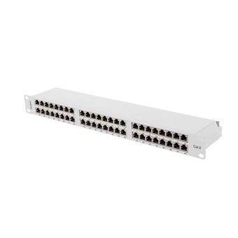 PATCH PANEL 48 PORTŮ 1U 19" CAT.6 FTP STÍNĚNÝ ŠEDÝ LANBERG