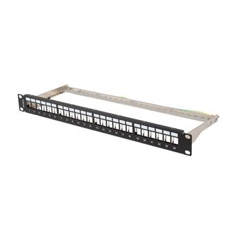 PATCH PANEL 24 PORTOV 1U 19" FTP PRO MODULY KEYSTONE ČIERNY LANBERG