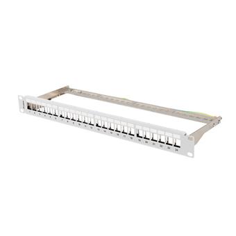 PATCH PANEL PRÁZDNÝ 24 PORTOV 1U 19" FTP PRO MODULY KEYSTONE ŠEDÝ LANBERG