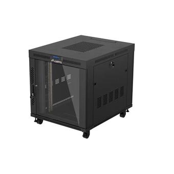 19" VOLNĚ STOJÍCÍ RACKOVÁ SKŘÍŇ 15U/800X1000 (FLAT PACK) S PROSKLENÝMI DVEŘMI LCD ČERNÁ LANBERG V2