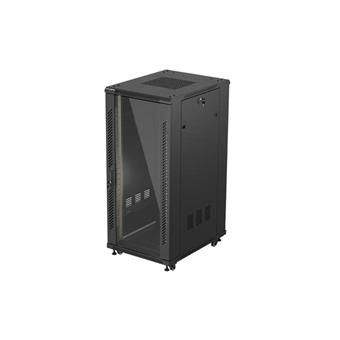 19" VOLNĚ STOJÍCÍ RACKOVÁ SKŘÍŇ 27U/600X800 (FLAT PACK) S PROSKLENÝMI DVEŘMI ČERNÁ LANBERG