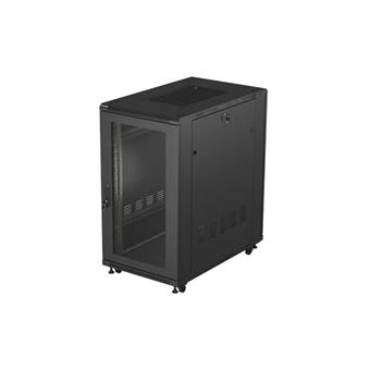 19" VOLNĚ STOJÍCÍ RACKOVÁ SKŘÍŇ 22U 600X1000 ČERNÉ PERFOROVANÉ DVEŘE LANBERG (PLOCHÉ BALENÍ)