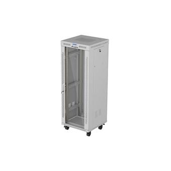 INSTALAČNÍ STOJAN 19" 32U 600X600 ŠEDÉ SKLENĚNÉ DVEŘE LCD LANBERG (FLAT PACK) V2
