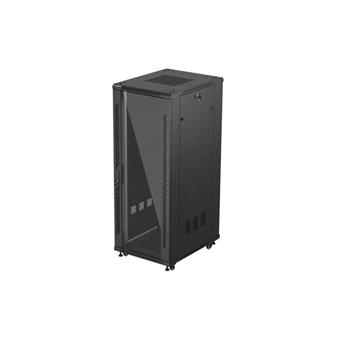 19" VOLNĚ STOJÍCÍ RACKOVÁ SKŘÍŇ 32U/600X800 (FLAT PACK) S PROSKLENÝMI DVEŘMI ČERNÁ LANBERG
