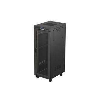 19" VOLNĚ STOJÍCÍ RACKOVÁ SKŘÍŇ 32U 600X800 ČERNÁ LCD PERFOROVANÁ DVÍŘKA LANBERG (PLOCHÉ BALENÍ)