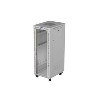 19" VOLNĚ STOJÍCÍ RACKOVÁ SKŘÍŇ 32U 600X800 ŠEDÉ SKLENĚNÉ DVEŘE LCD LANBERG (FLAT PACK) V2