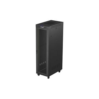 19" VOLNĚ STOJÍCÍ RACKOVÁ SKŘÍŇ 42U/600X1000 (FLAT PACK) SE SÍŤOVÝMI DVEŘMI LCD ČERNÁ LANBERG V2