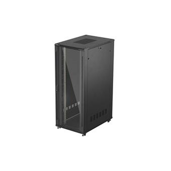 19" VOLNĚ STOJÍCÍ RACKOVÁ SKŘÍŇ 42U 800X1200 ČERNÉ SKLENĚNÉ DVEŘE LANBERG (PLOCHÉ BALENÍ)