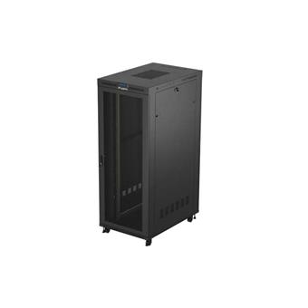 19" VOLNĚ STOJÍCÍ RACKOVÁ SKŘÍŇ 42U/800X1200 (FLAT PACK) SE SÍŤOVÝMI DVEŘMI LCD ČERNÁ LANBERG V2