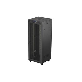 19" VOLNĚ STOJÍCÍ RACKOVÁ SKŘÍŇ 42U 800X800 ČERNÁ LCD PERFOROVANÁ DVÍŘKA LANBERG (PLOCHÉ BALENÍ)