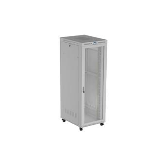 19" VOLNĚ STOJÍCÍ RACKOVÁ SKŘÍŇ 47U 800X1000 ŠEDÝ S PERFOROVANÝMI DVEŘMI LANBERG (FLAT PACK) V2