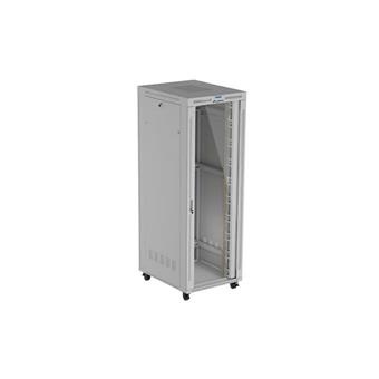 19" VOLNĚ STOJÍCÍ RACKOVÁ SKŘÍŇ 47U 800X1000 ŠEDÉ PROSKLENÉ DVEŘE LCD LANBERG (FLAT PACK) V2