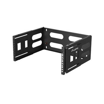 SKLÁDACÍ DRŽÁK PRO MONTÁŽ NA STĚNU 19" 4U 497X400/240 ČERNÝ LANBERG
