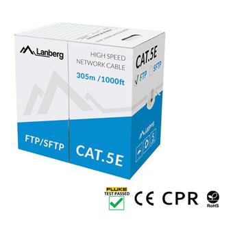 LAN KABEL CAT.6 FTP 305M PEVNÝ VENKOVNÍ KABEL S GE