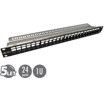 19" Neosazený univerzální panel Solarix 24 portů