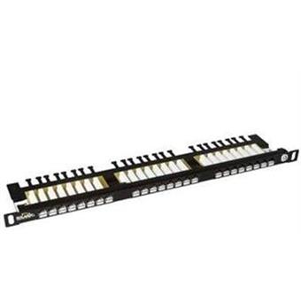 19" Patch pan. Solarix 24xRJ45 CAT6 UTP černý 0,5U