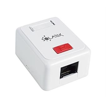 Zásuvka Solarix CAT5E UTP 1 x RJ45 na omietku biela