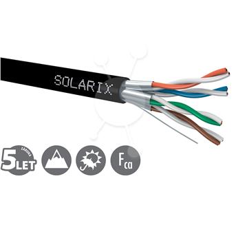 Instalační kabel Solarix CAT6A STP PE Fca 500m/cívka venkovní SXKD-6A-STP-PE