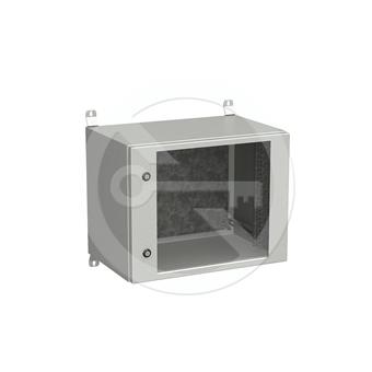Rozvadeč nástěnný venkovní LC-20 9U 600x400 prosklené dveře 2x1bodový zámek LC-20-9U-64-11-G