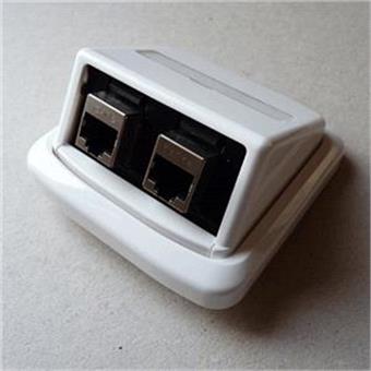 Dvojzásuvka ABB TANGO 2xRJ45 cat5e STP bílá