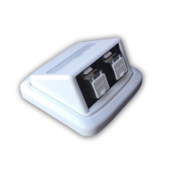 Dvojzásuvka ABB TANGO 2xRJ45 cat6A STP bílá