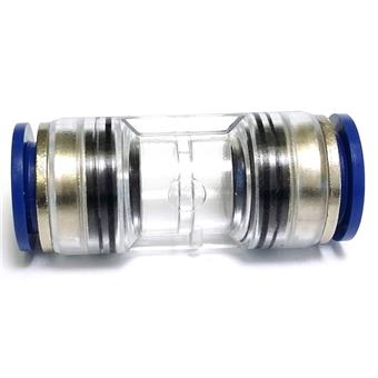 Spojka mikrotrubičiek s kovovou vložkou - priama, priehľadná, priem.14/10mm vodotesná